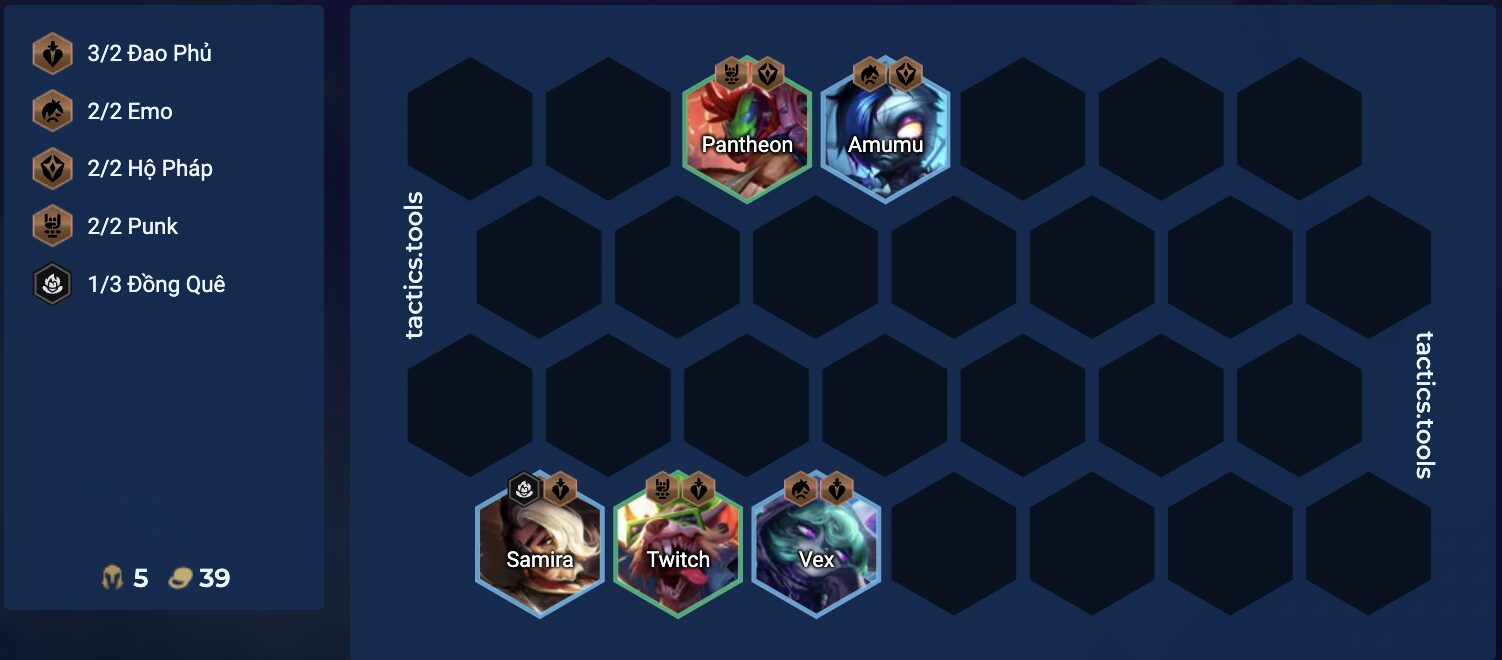 Cách chơi Đội hình Samira - Twitch - Vex DTCL MÙA 10 lọt TOP 9 giai doan giua game cua doi hinh samira twitch