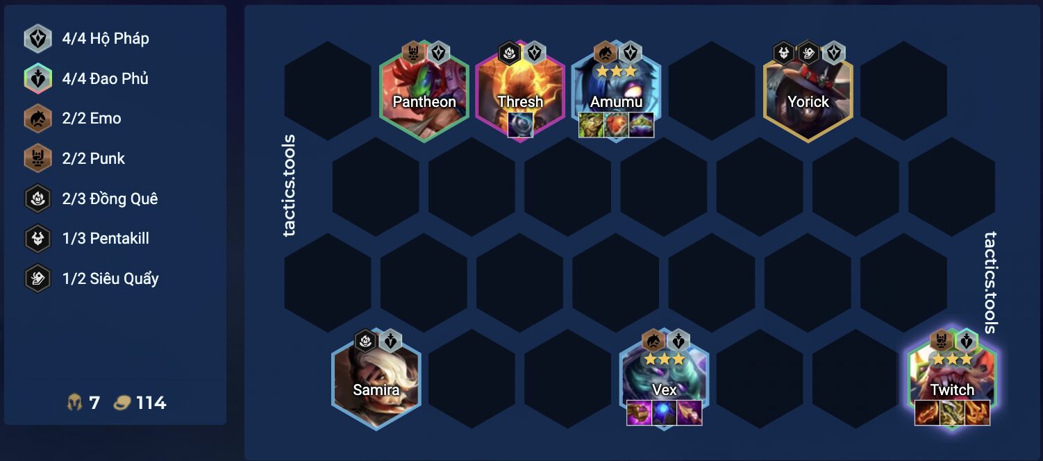 Cách chơi Đội hình Samira - Twitch - Vex DTCL MÙA 10 lọt TOP 7 huong dan choi doi hinh samira twitch